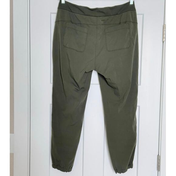 Athleta Trekkie Lightweight Stretch Jogger Pants Womens 14 Dark Green Pockets - Picture 2 of 8